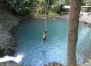 Rope-swing on the lowest pool